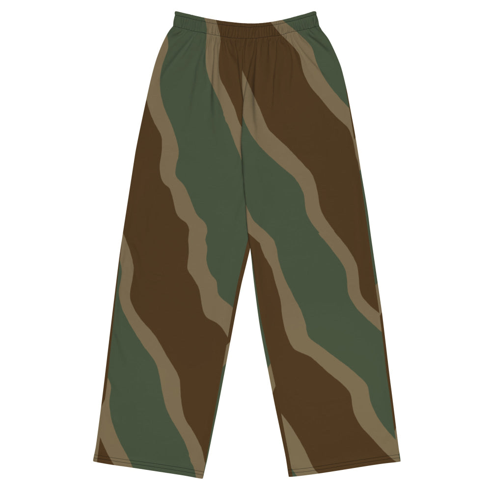 German WW2 Ambush Three Stripe Tank CAMO unisex wide-leg pants - 2XS - Unisex Wide-Leg Pants