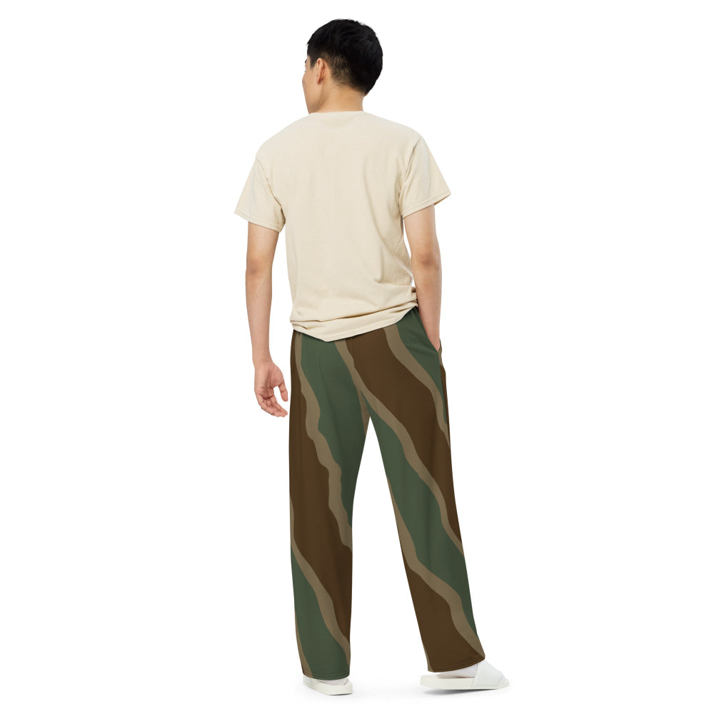 German WW2 Ambush Three Stripe Tank CAMO unisex wide-leg pants - Unisex Wide-Leg Pants