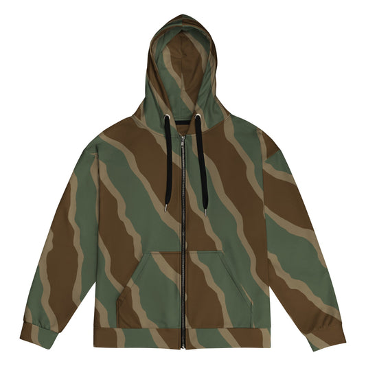 German WW2 Ambush Three Stripe Tank CAMO Unisex zip hoodie - Zip Hoodie