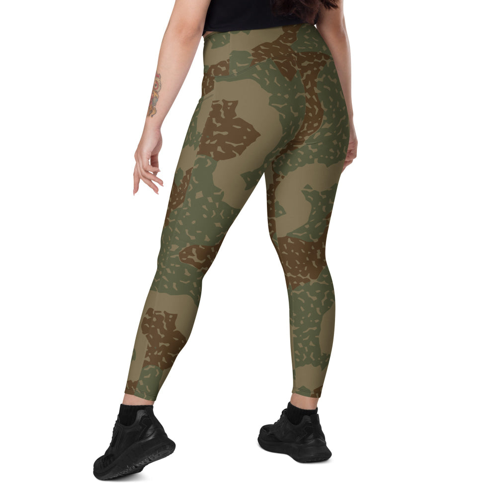 German WW2 Ambush Zimmerit Tank CAMO Leggings with pockets - Womens With Pockets