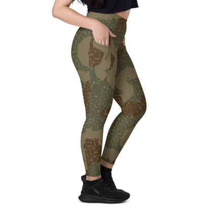 German WW2 Ambush Zimmerit Tank CAMO Leggings with pockets - Womens With Pockets