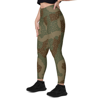 German WW2 Ambush Zimmerit Tank CAMO Leggings with pockets - Womens With Pockets