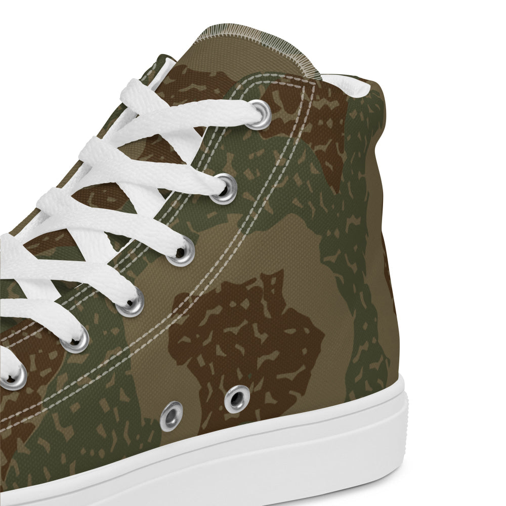 German WW2 Ambush Zimmerit Tank CAMO Men’s high top canvas shoes - Mens High Top Canvas Shoes