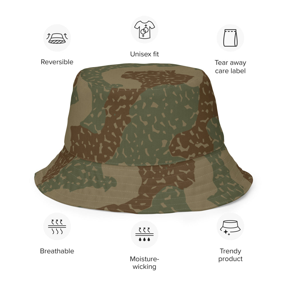 German WW2 Ambush Zimmerit Tank CAMO Reversible bucket hat - Bucket Hat