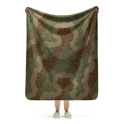 German WW2 Ambush Zimmerit Tank CAMO Sherpa blanket - 50″×60″ - Blanket