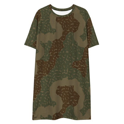 German WW2 Ambush Zimmerit Tank CAMO T-shirt dress - Womens T-Shirt Dress