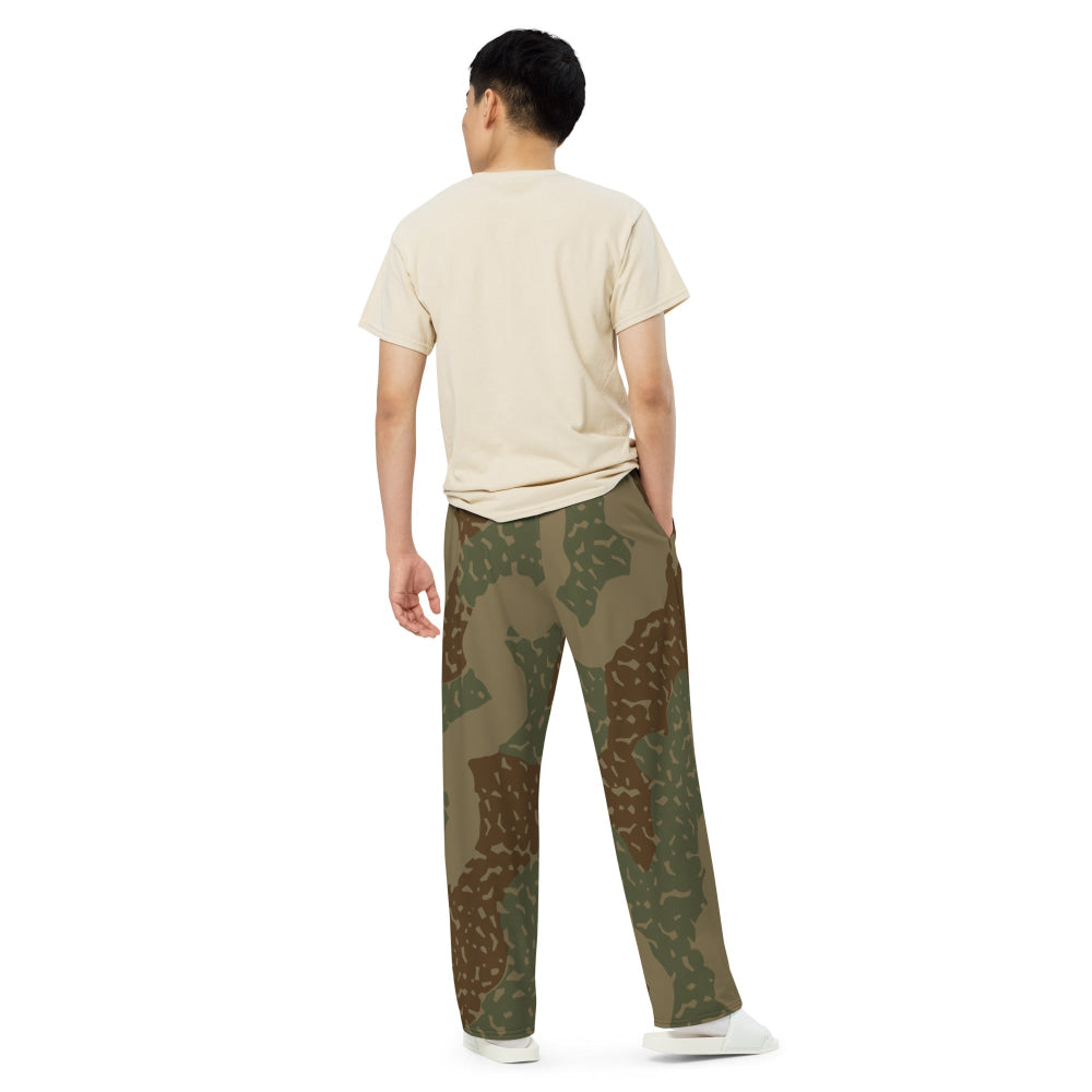 German WW2 Ambush Zimmerit Tank CAMO unisex wide-leg pants - Unisex Wide-Leg Pants