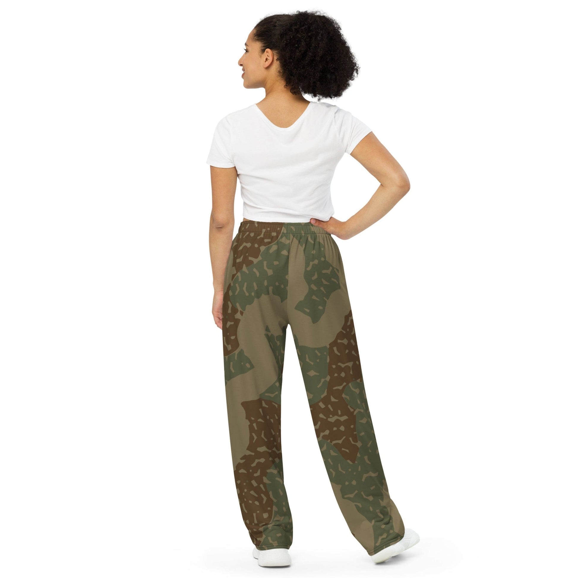 German WW2 Ambush Zimmerit Tank CAMO unisex wide-leg pants - Unisex Wide-Leg Pants