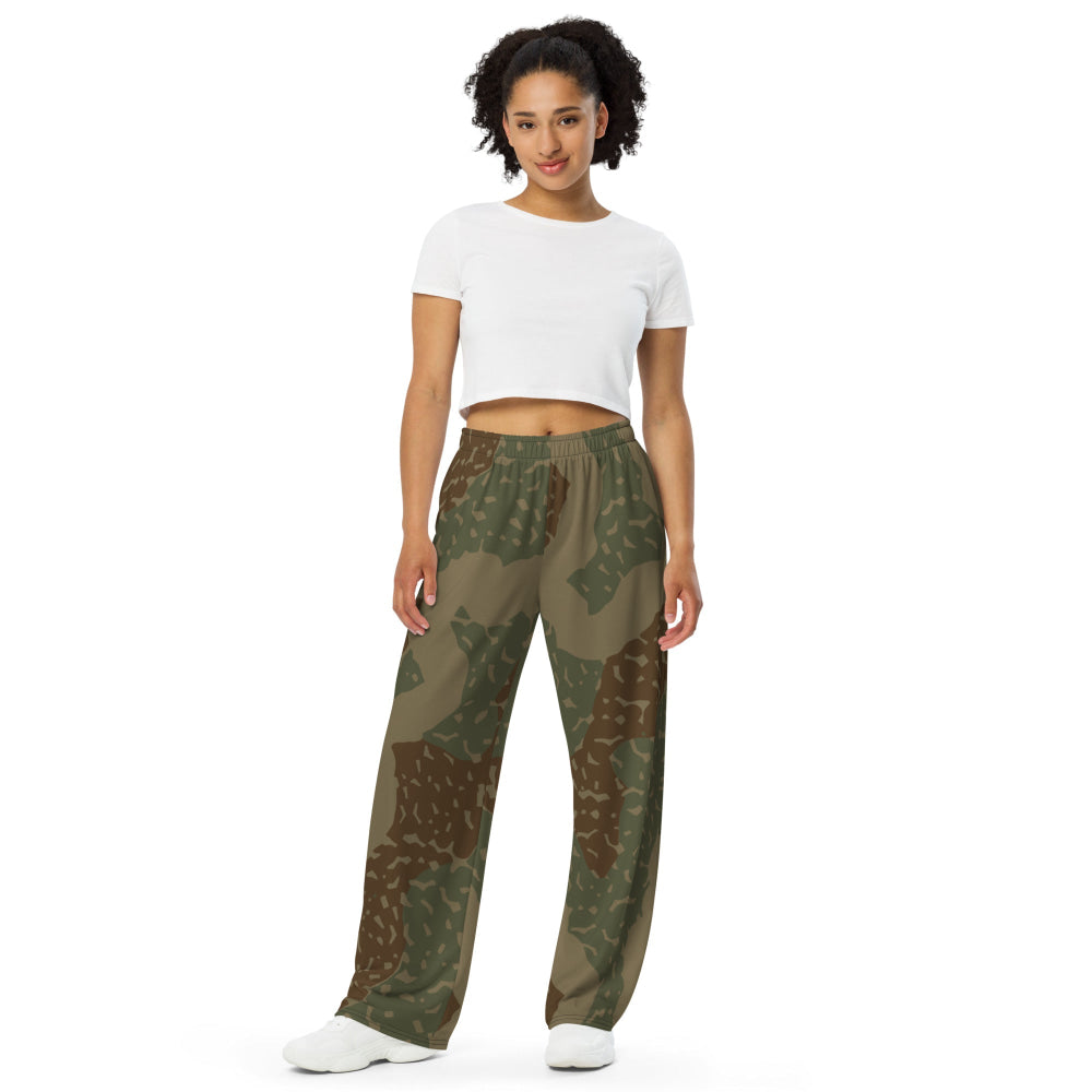 German WW2 Ambush Zimmerit Tank CAMO unisex wide-leg pants - Unisex Wide-Leg Pants