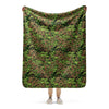 German WW2 Eichenlaubmuster Oak Leaf Spring CAMO Sherpa blanket - 50″×60″