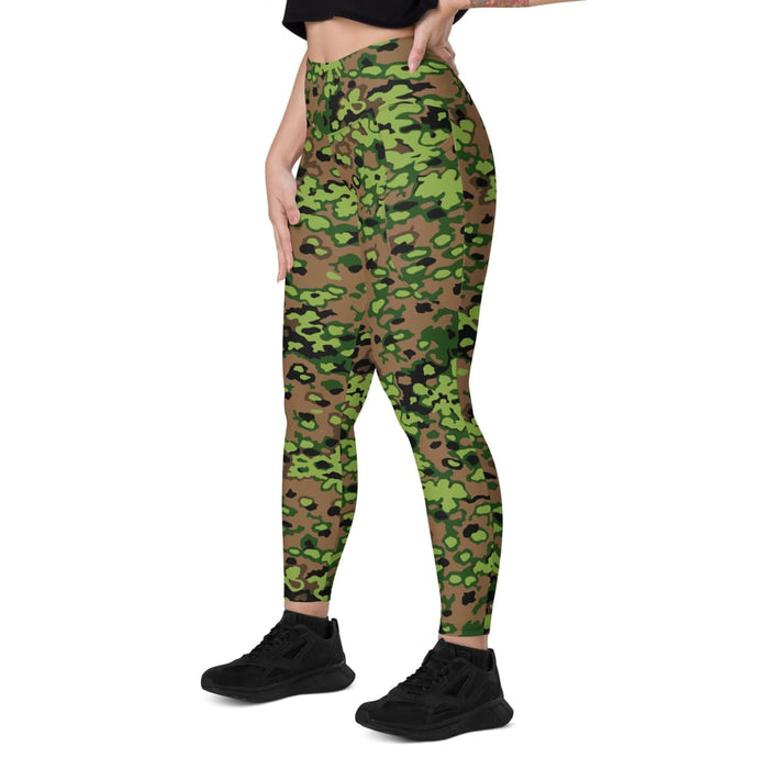 German WW2 Eichenlaubmuster Oak Leaf Spring CAMO Women’s Leggings with pockets