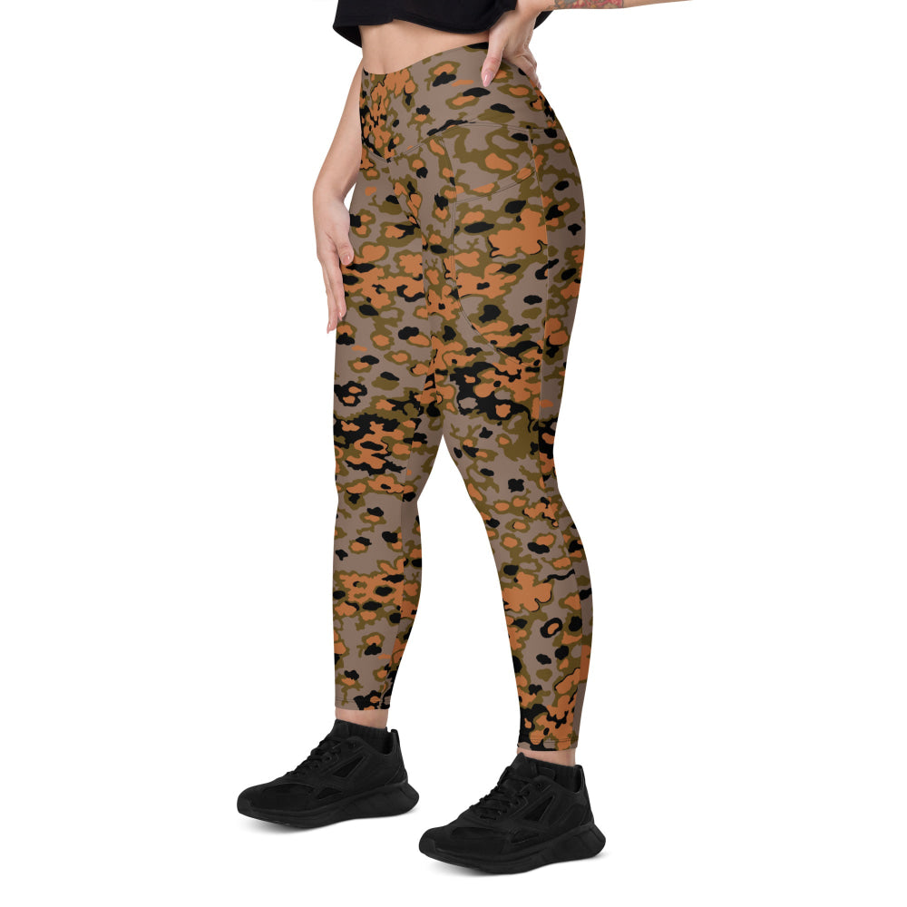 German WW2 Eichenlaubmuster Oakleaf Autumn CAMO Leggings with pockets - Womens With Pockets