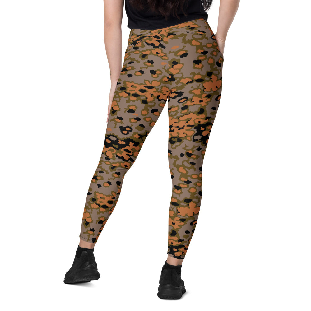 German WW2 Eichenlaubmuster Oakleaf Autumn CAMO Leggings with pockets - Womens With Pockets