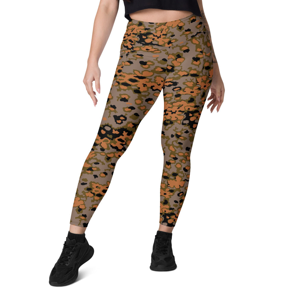 German WW2 Eichenlaubmuster Oakleaf Autumn CAMO Leggings with pockets - Womens With Pockets