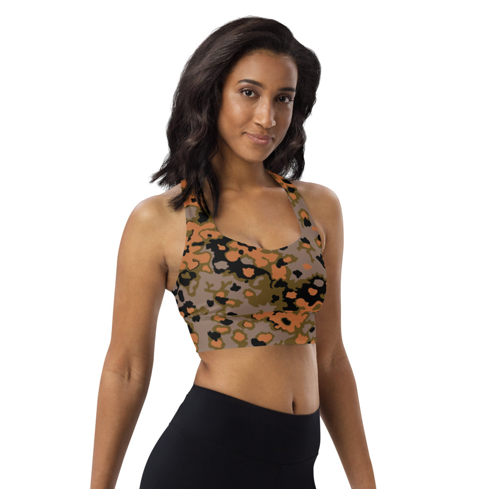 German WW2 Eichenlaubmuster Oakleaf Autumn CAMO Longline sports bra - Womens Sports Bra