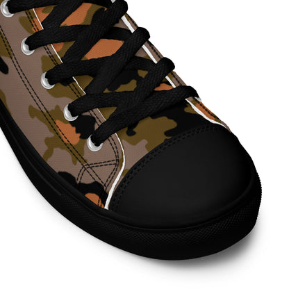 German WW2 Eichenlaubmuster Oakleaf Autumn CAMO Men’s high top canvas shoes - Mens High Top Canvas Shoes