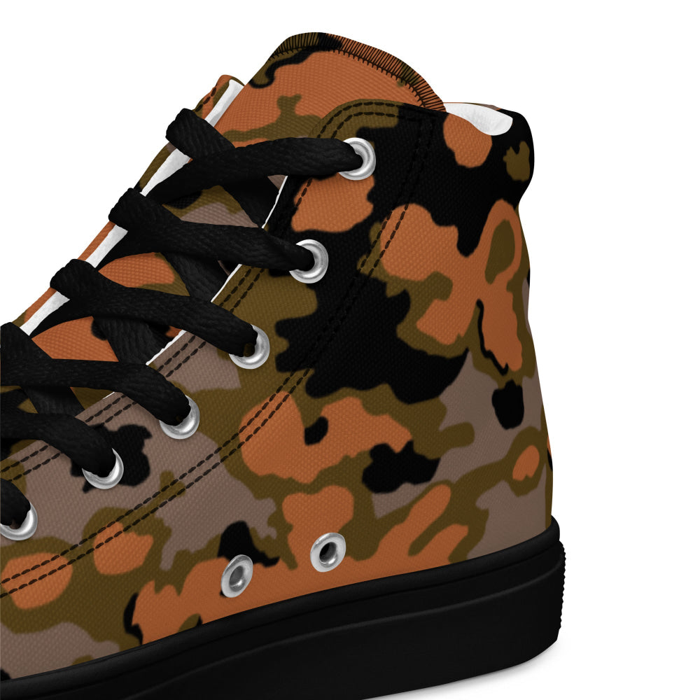 German WW2 Eichenlaubmuster Oakleaf Autumn CAMO Men’s high top canvas shoes - Mens High Top Canvas Shoes