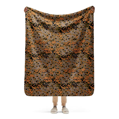 German WW2 Eichenlaubmuster Oakleaf Autumn CAMO Sherpa blanket - 50″×60″ - Blanket