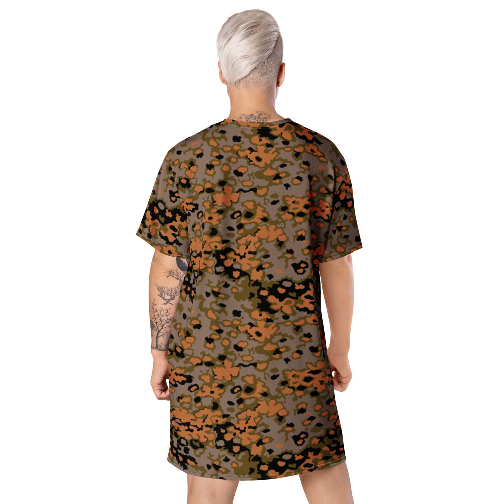 German WW2 Eichenlaubmuster Oakleaf Autumn CAMO T-shirt dress - Womens T-Shirt Dress