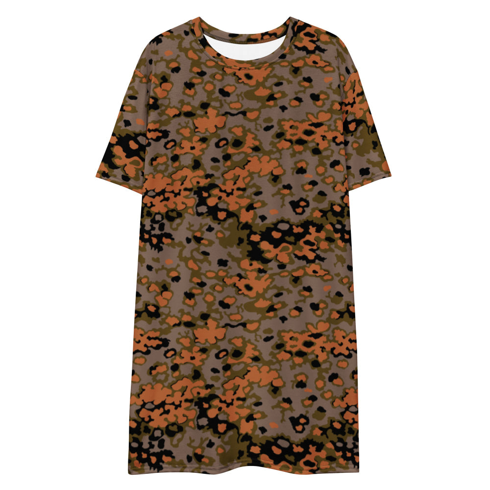 German WW2 Eichenlaubmuster Oakleaf Autumn CAMO T-shirt dress - Womens T-Shirt Dress