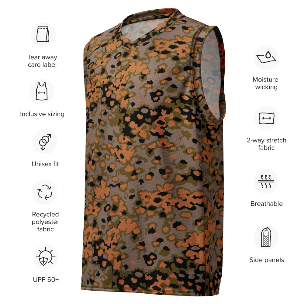 German WW2 Eichenlaubmuster Oakleaf Autumn CAMO unisex basketball jersey - Unisex Basketball Jersey