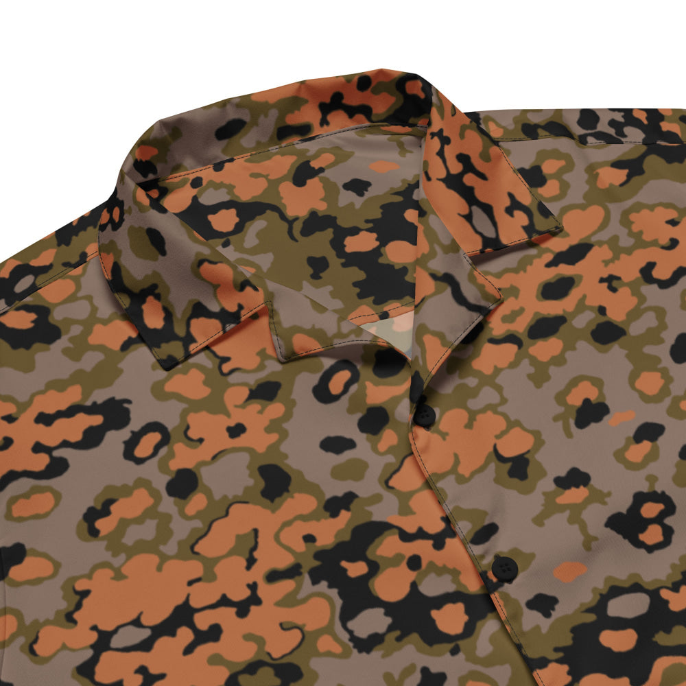 German WW2 Eichenlaubmuster Oakleaf Autumn CAMO Unisex button shirt - Button Shirt