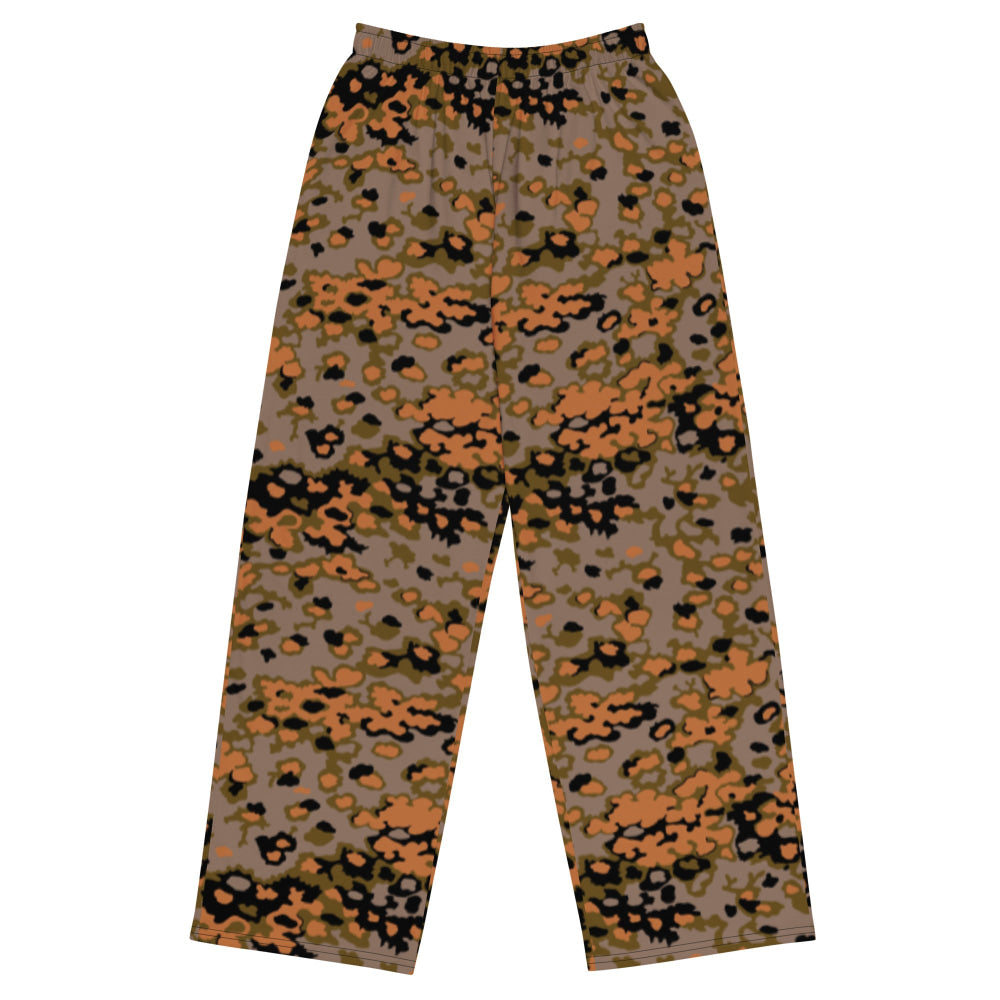 German WW2 Eichenlaubmuster Oakleaf Autumn CAMO unisex wide-leg pants - 2XS - Unisex Wide-Leg Pants