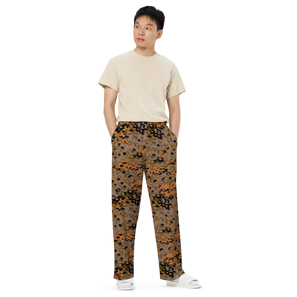 German WW2 Eichenlaubmuster Oakleaf Autumn CAMO unisex wide-leg pants - Unisex Wide-Leg Pants