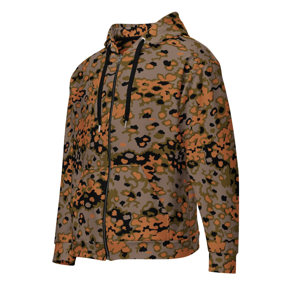 German WW2 Eichenlaubmuster Oakleaf Autumn CAMO Unisex zip hoodie - 2XS - Zip Hoodie