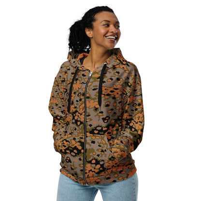 German WW2 Eichenlaubmuster Oakleaf Autumn CAMO Unisex zip hoodie - Zip Hoodie