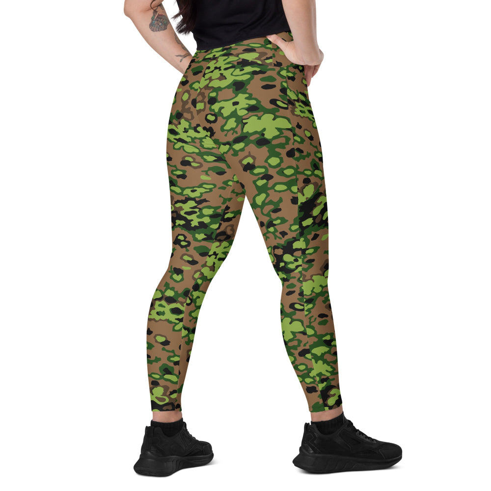 German WW2 Eichenlaubmuster Oakleaf Spring CAMO Leggings with pockets - 2XS - Womens With Pockets