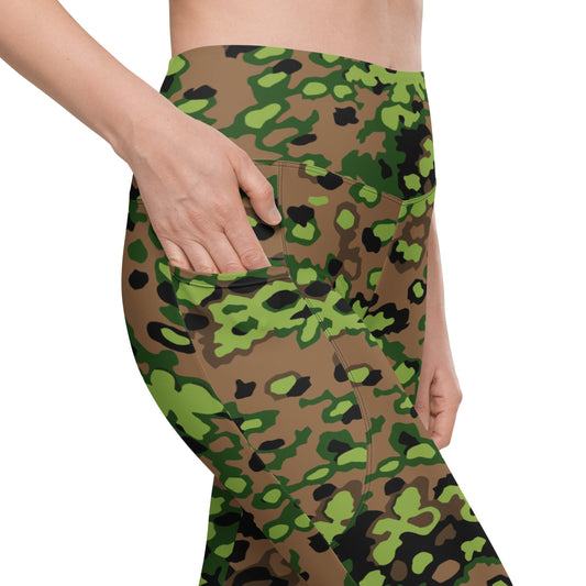 German WW2 Eichenlaubmuster Oakleaf Spring CAMO Leggings with pockets - Womens With Pockets