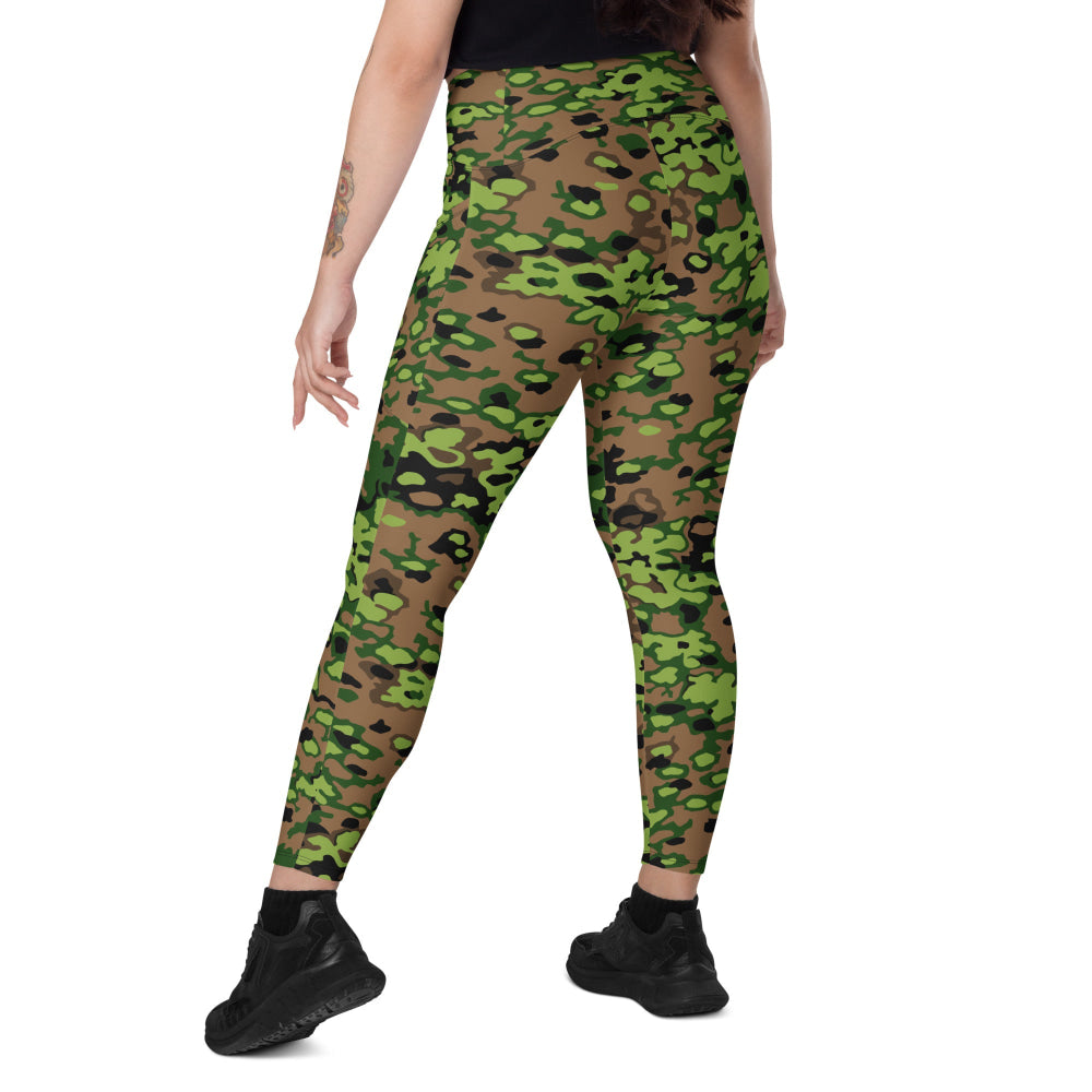 German WW2 Eichenlaubmuster Oakleaf Spring CAMO Leggings with pockets - Womens With Pockets