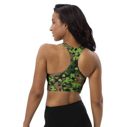 German WW2 Eichenlaubmuster Oakleaf Spring CAMO Longline sports bra - Womens Sports Bra