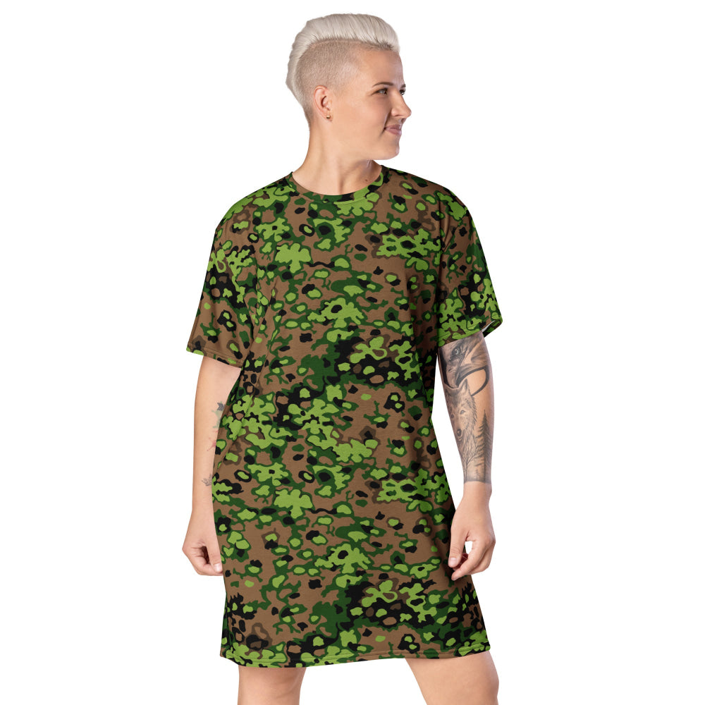 German WW2 Eichenlaubmuster Oakleaf Spring CAMO T-shirt dress - 2XS - Womens T-Shirt Dress