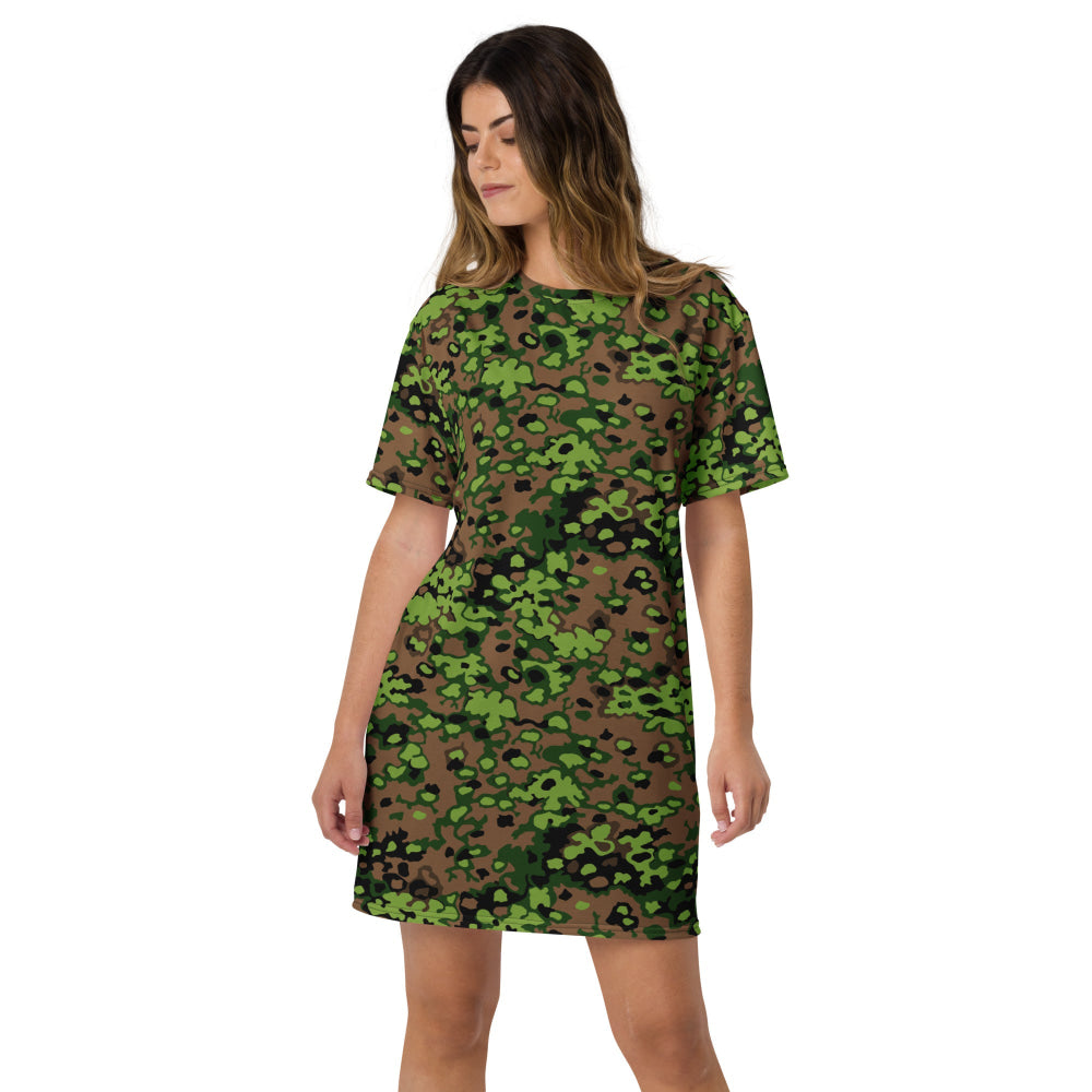 German WW2 Eichenlaubmuster Oakleaf Spring CAMO T-shirt dress - Womens T-Shirt Dress