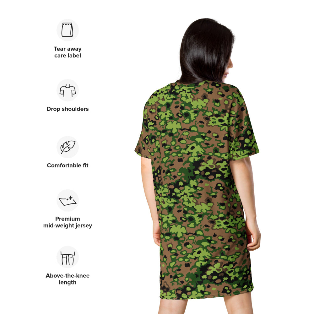 German WW2 Eichenlaubmuster Oakleaf Spring CAMO T-shirt dress - Womens T-Shirt Dress