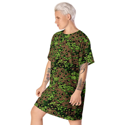 German WW2 Eichenlaubmuster Oakleaf Spring CAMO T-shirt dress - Womens T-Shirt Dress