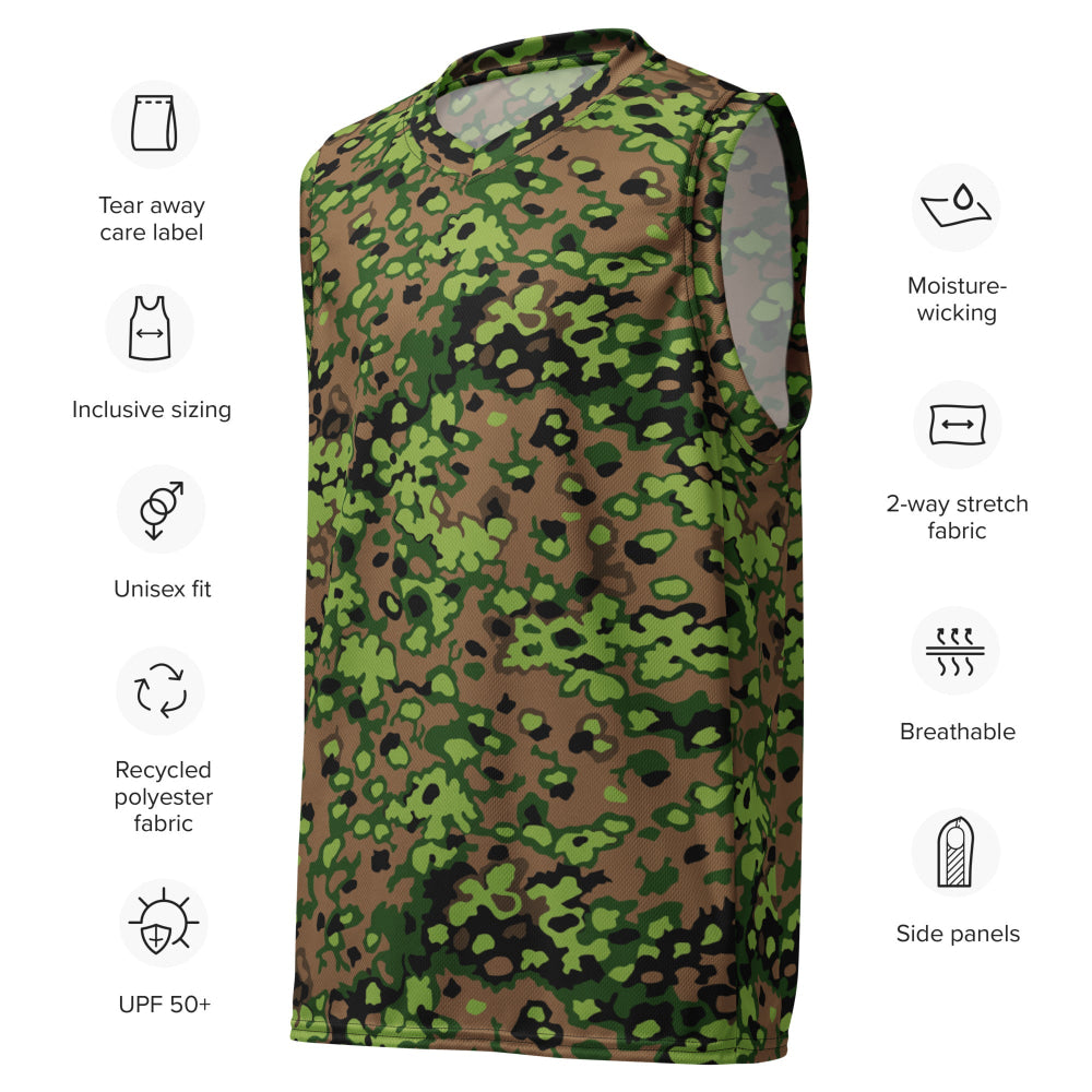 German WW2 Eichenlaubmuster Oakleaf Spring CAMO unisex basketball jersey - Unisex Basketball Jersey