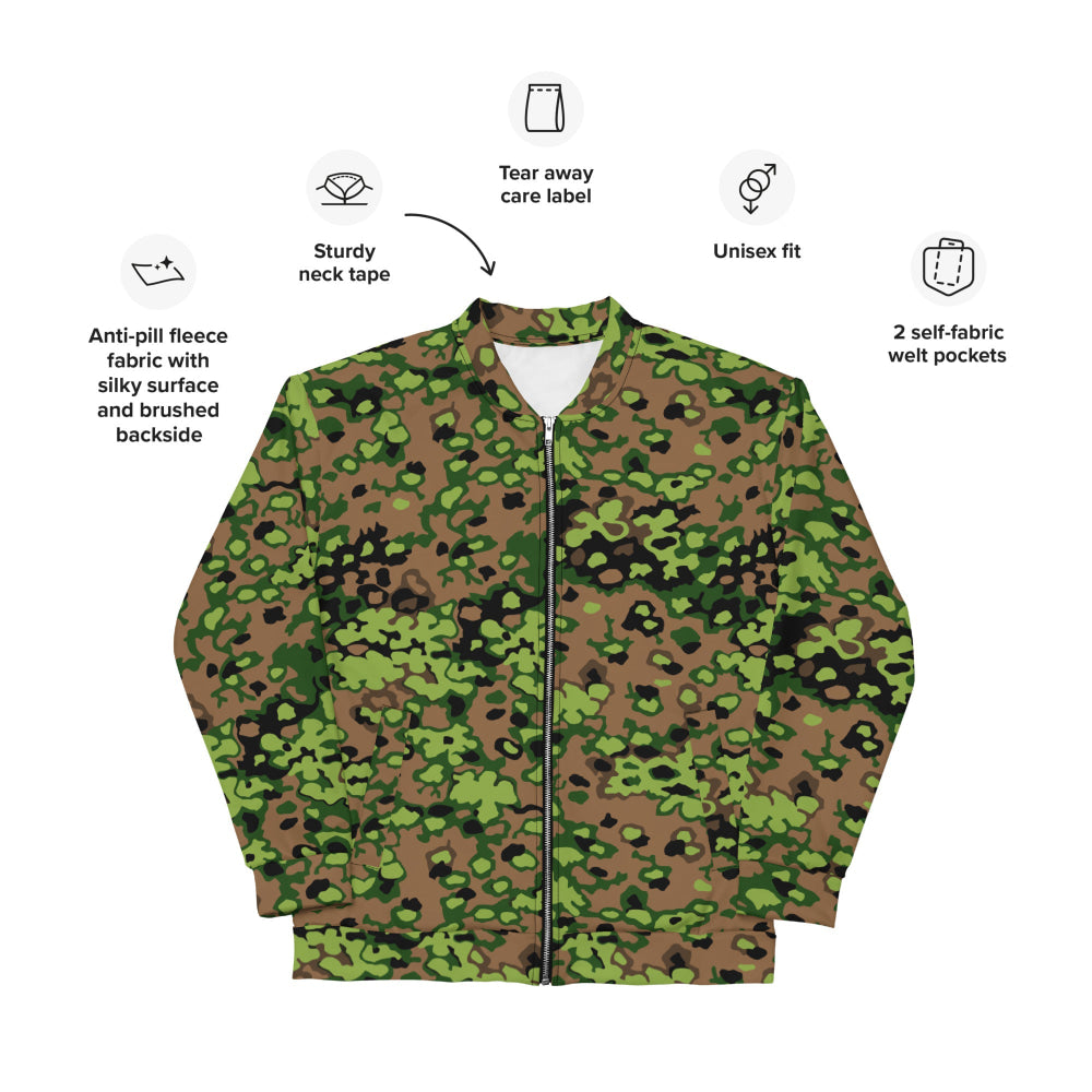 German WW2 Eichenlaubmuster Oakleaf Spring CAMO Unisex Bomber Jacket