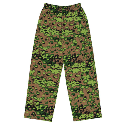 German WW2 Eichenlaubmuster Oakleaf Spring CAMO unisex wide-leg pants - 2XS - Unisex Wide-Leg Pants