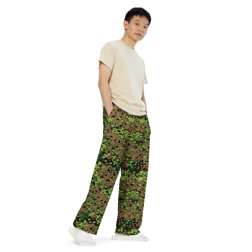 German WW2 Eichenlaubmuster Oakleaf Spring CAMO unisex wide-leg pants - Unisex Wide-Leg Pants