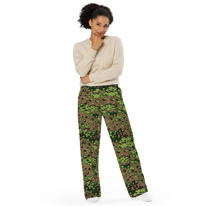 German WW2 Eichenlaubmuster Oakleaf Spring CAMO unisex wide-leg pants - Unisex Wide-Leg Pants