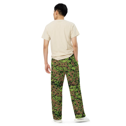 German WW2 Eichenlaubmuster Oakleaf Spring CAMO unisex wide-leg pants - Unisex Wide-Leg Pants