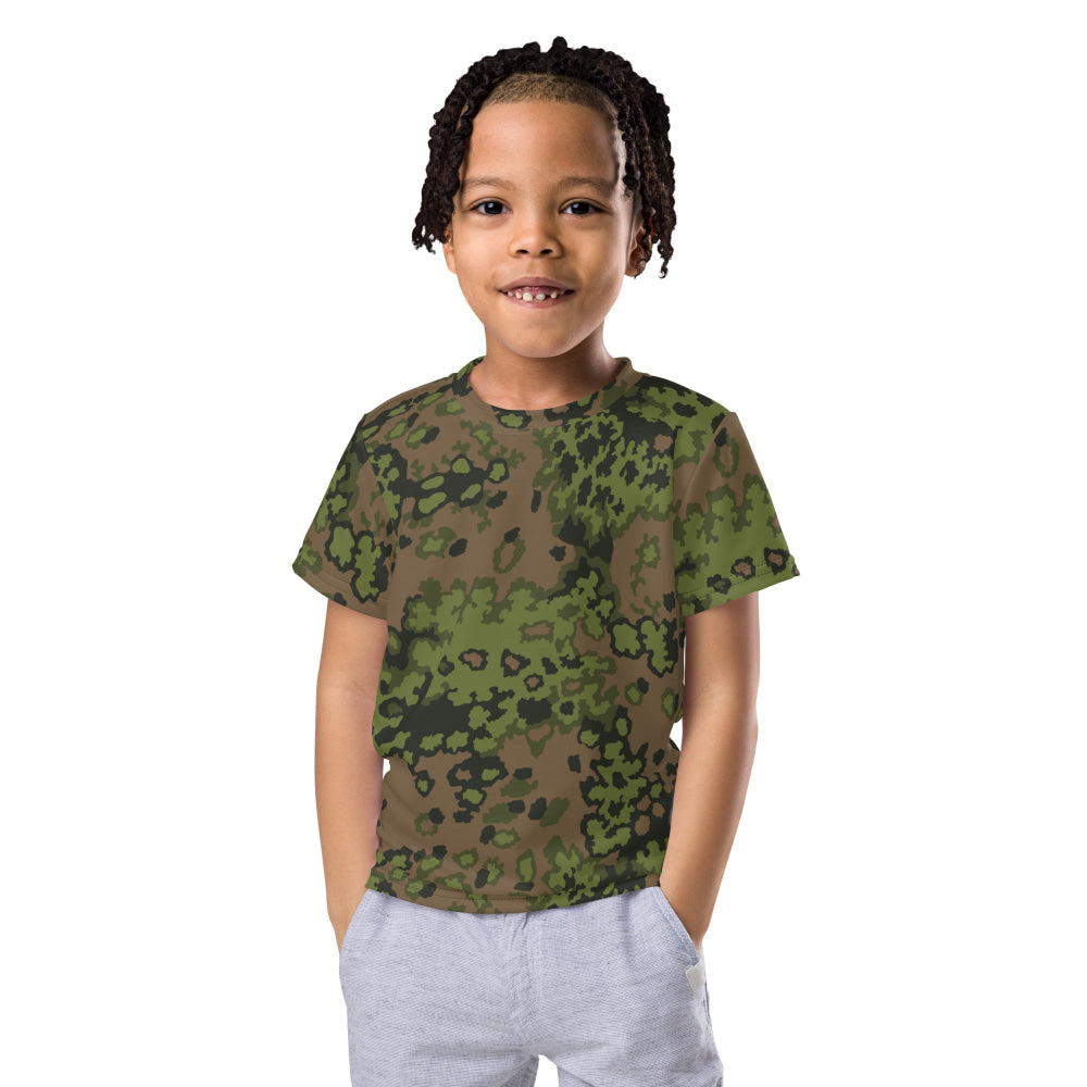 German WW2 Eichenlaubmuster Oakleaf Summer CAMO Kids crew neck t-shirt - 2T - Crew Neck T-shirt