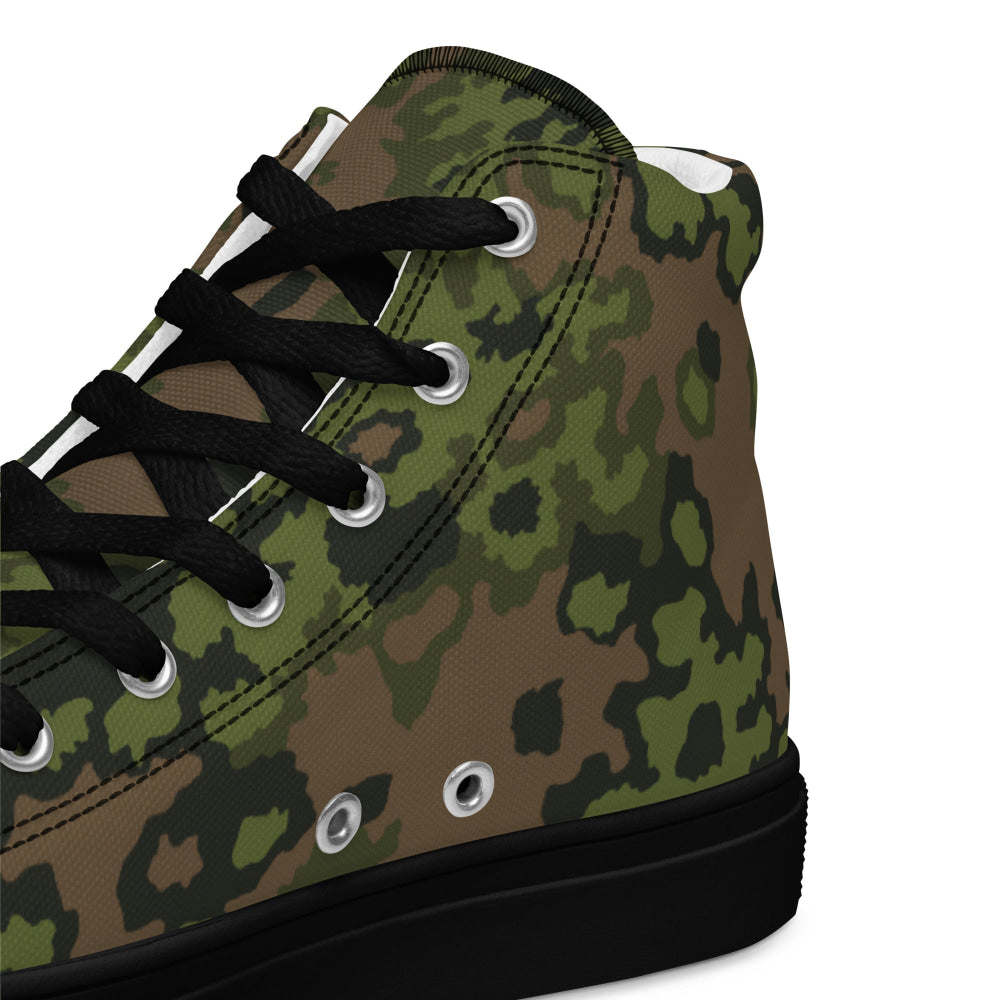 German WW2 Eichenlaubmuster Oakleaf Summer CAMO Men’s high top canvas shoes - Mens High Top Canvas Shoes