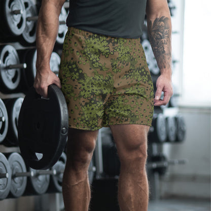 German WW2 Eichenlaubmuster Oakleaf Summer CAMO Unisex Athletic Long Shorts - 2XS