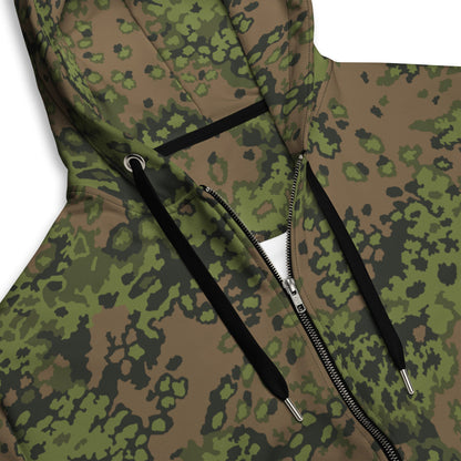 German WW2 Eichenlaubmuster Oakleaf Summer CAMO Unisex zip hoodie - Zip Hoodie