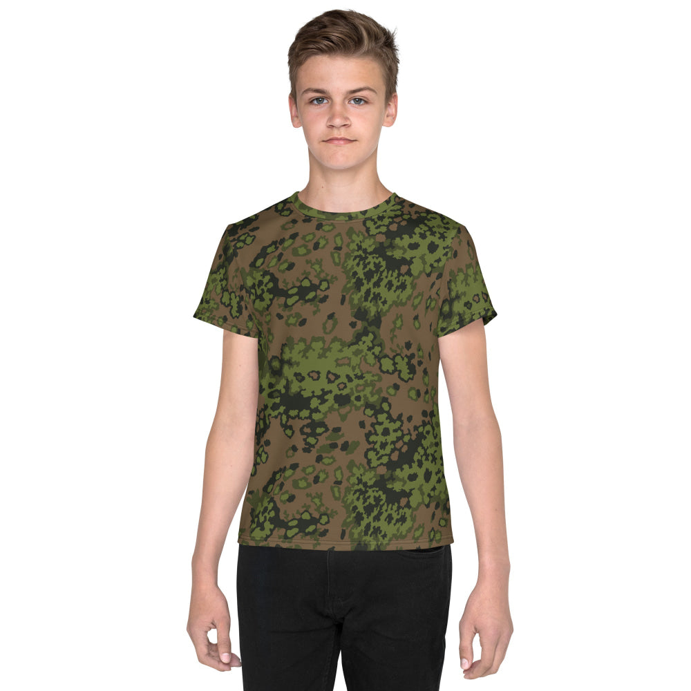 German WW2 Eichenlaubmuster Oakleaf Summer CAMO Youth crew neck t-shirt - 8 - Crew Neck T-shirt