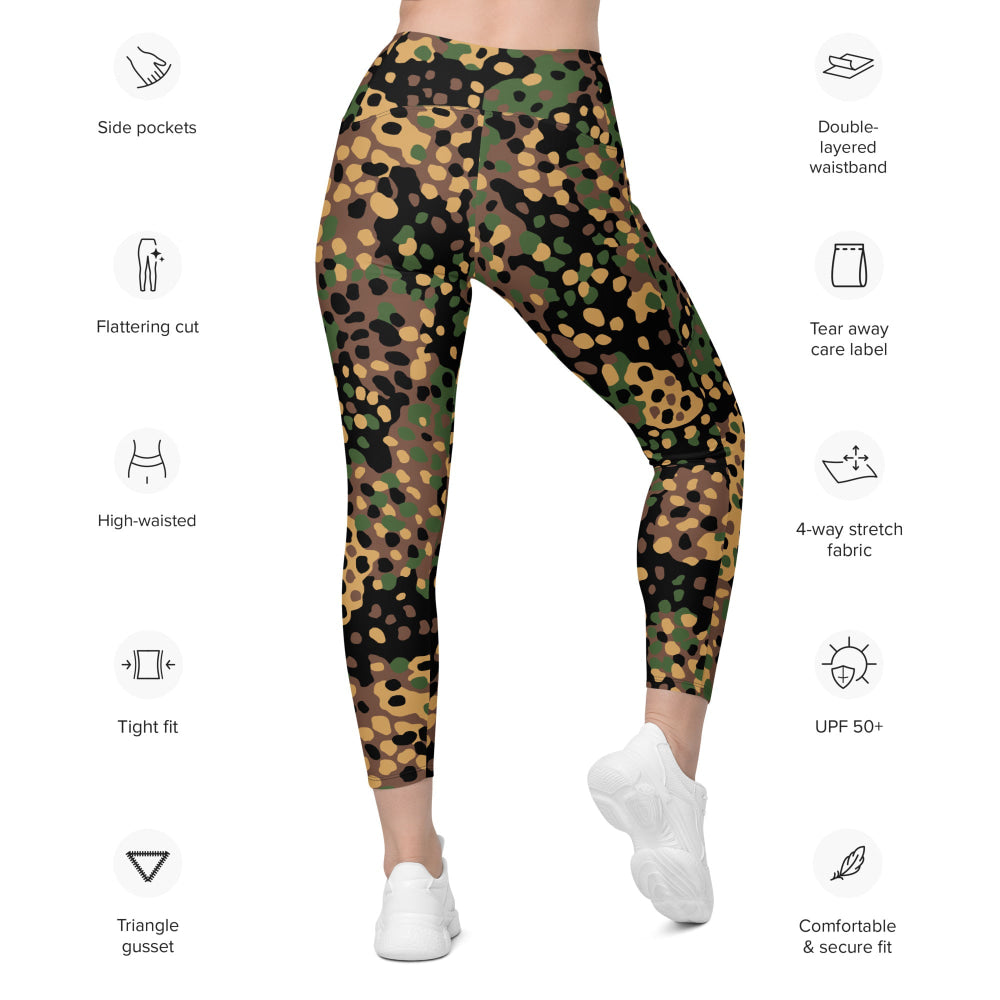 German WW2 Erbsenmuster Pea Dot CAMO Leggings with pockets - Womens With Pockets